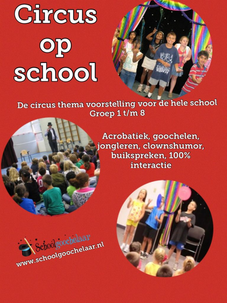 Circus op school met goochelaar John